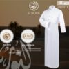 ALNOOR JUBAH POLOS NON MANSET PUTIH DEWASA - Image 2