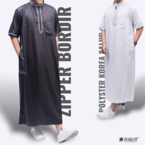 SYIRKUH JUBAH ZIPPER PENDEK SALUR DEWASA