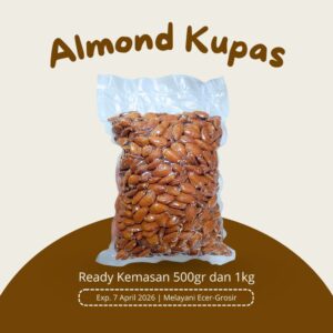 KACANG ALMOND PANGGANG KUPAS 1KG